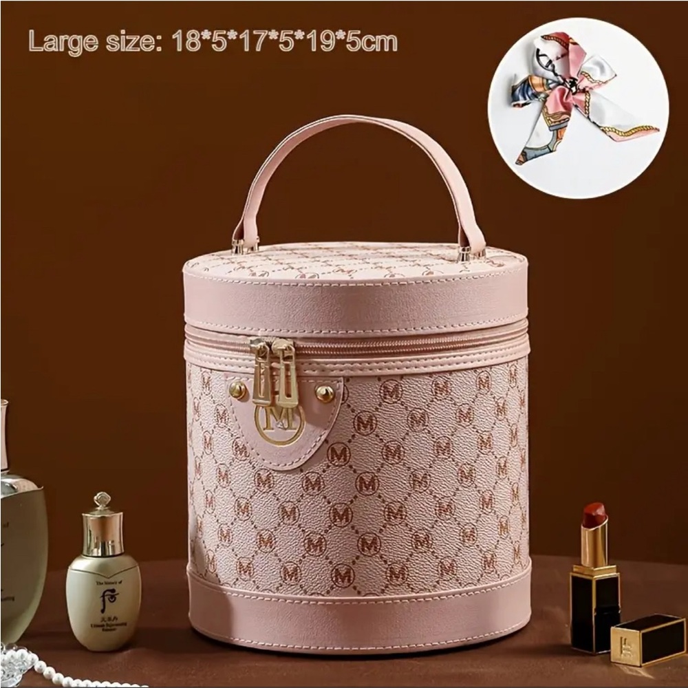 Elegant Pink Monogrammed Women's Make up Bag New.